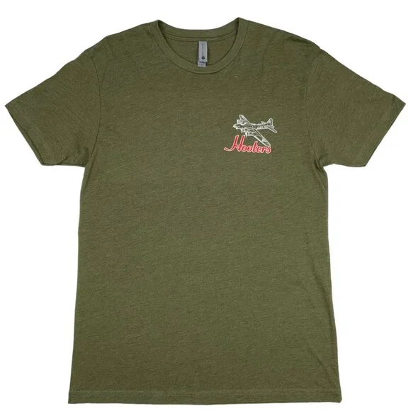 Hooters Girl Next Level Apparel Graphic Tee Shirt M Green - Picture 2 of 11